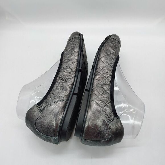 Vionic Women's Leather Ballet Flat Orthaheel Comfortable Pewter Size 7 - Picture 5 of 9